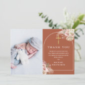 フォトパンパスグラスアーチバプテスマサンキューカード サンキューカード (スタンド正面)