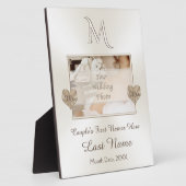 フォトパーソナモノグラムのライズブラケ結婚ット フォトプラーク (側面)