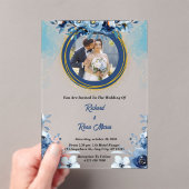 フォトパーソナライズされたアクリル結婚式招待状 アクリル招待状 (インサイチュ (ポータブル))