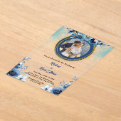 フォトパーソナライズされたアクリル結婚式招待状 アクリル招待状 (レイダウン)