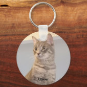 フォトパーソナライズされたオーナメントストーンコースターキーチェーン キーホルダー (正面)