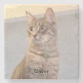 フォトパーソナライズされたオーナメントストーンコースター ストーンコースター (正面)