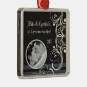 フォトパーソナライズされたオーナメントブラック・ネクタイ事件 メタルオーナメント (右)