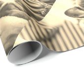 フォトパーソナライズされたカスタムセピア ラッピングペーパー (ロールコーナー)