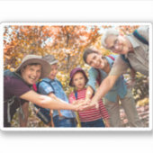 フォトパーソナライズされたカスタムビジネスのロゴ写真 シール (正面)