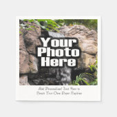 フォトパーソナライズされたカスタム写真インプリント スタンダードカクテルナプキン (正面)