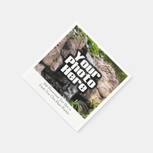 フォトパーソナライズされたカスタム写真インプリント スタンダードカクテルナプキン (角)