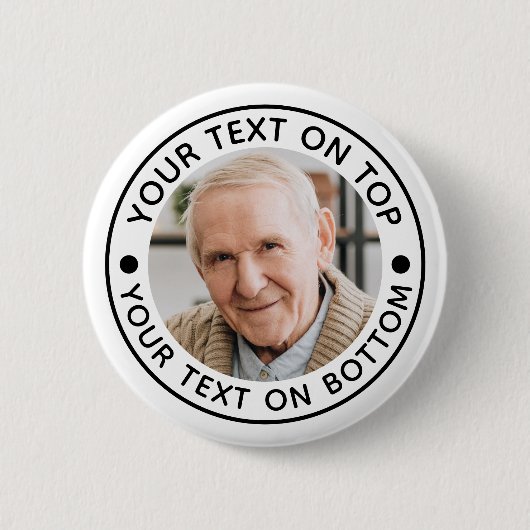 フォトパーソナライズされたカスタム文字の色 缶バッジ (正面)