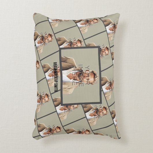 フォトパーソナライズされたカスタム装飾用クッション アクセントクッション (正面(垂直))
