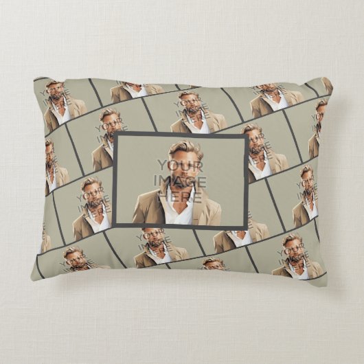 フォトパーソナライズされたカスタム装飾用クッション アクセントクッション (裏面)