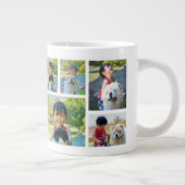フォトパーソナライズされたカラーコラージュフレーム5枚 ジャンボコーヒーマグカップ (右)
