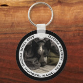 フォトパーソナライズされたキーチェーンと文字HAMbyWG - キーホルダー (正面)