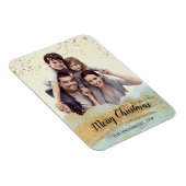 フォトパーソナライズされたクリスマスマグネット、金ゴールドミント マグネット (右側)