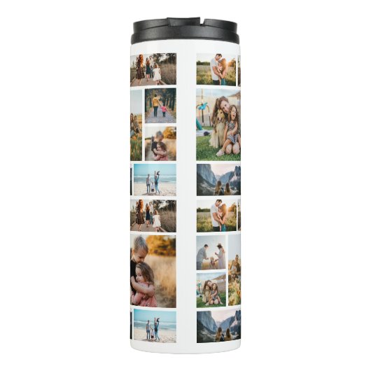 フォトパーソナライズされたコラージュと引用文 タンブラー (裏面)