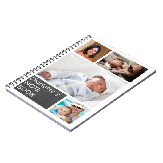 フォトパーソナライズされたコラージュカスタムDIY ノートブック (左側)