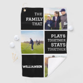 フォトパーソナライズされたコラージュ白黒 ゴルフタオル (インサイチュ)