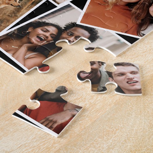 フォトパーソナライズされたコラージュ36写真 ジグソーパズル (側面)