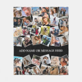 フォトパーソナライズされたコラージュ36写真 フリースブランケット (正面)