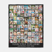 フォトパーソナライズされたコラージュ90平方写真 フリースブランケット (正面)