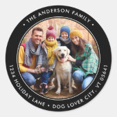 フォトパーソナライズされたサークル差出人住所 ラウンドシール (正面)