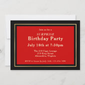 フォトパーソナライズされたシガーボックスラベルパーティー招待状 招待状 (裏面)