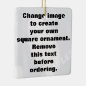 フォトパーソナライズされたスクエアオーナメント自分で作れ! セラミックオーナメント (右)