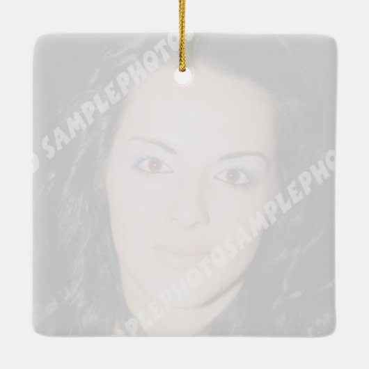 フォトパーソナライズされたスクエアオーナメント自分で作れ! セラミックオーナメント (裏面)