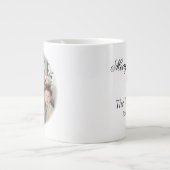 フォトパーソナライズされたスモールユール（キリスト降誕祭）ハート ジャンボコーヒーマグカップ (正面)