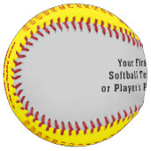 フォトパーソナライズされたソフトボール，すべてのプレーヤーの名前 ソフトボール (正面左)