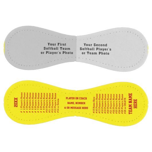 フォトパーソナライズされたソフトボール，すべてのプレーヤーの名前 ソフトボール (パネル)