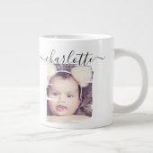 フォトパーソナライズされたタイポグラフィ ジャンボコーヒーマグカップ (右)