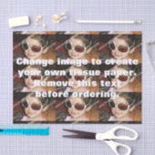 フォトパーソナライズされたティッシュペーパー。自分で作れ! 薄葉紙 (クラフト)