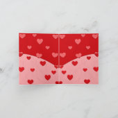 フォトパーソナライズされたハッピーバレンタインデー シーズンカード (内部)