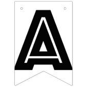 フォトパーソナライズされたハッピーバースデー白黒 バンティングフラッグ (第2の旗)