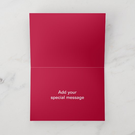 フォトパーソナライズされたハートスマイルゴールドフォイルカード 箔シーズンカード (内側レイダウン)