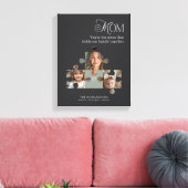 フォトパーソナライズされたパズルピースアートママ+ 2名 キャンバスプリント (インサイチュ (リビング))