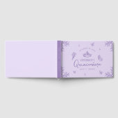 フォトパーソナライズされたパープルキンセアニェラゲストブック ゲストブック (全面)