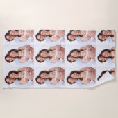 フォトパーソナライズされたビーチタオル ビーチタオル (正面)