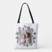 フォトパーソナライズされたフローラフレーム両面トート トートバッグ (裏面)