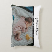 フォトパーソナライズされたベビーラブ&ネームメモリーズ アクセントクッション (裏面(縦))