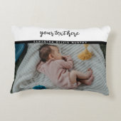 フォトパーソナライズされたベビーラブ&ネームメモリーズ アクセントクッション (裏面)