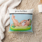 フォトパーソナライズされたベビーラブ&ネームメモリーズ クッション (ブランケット)