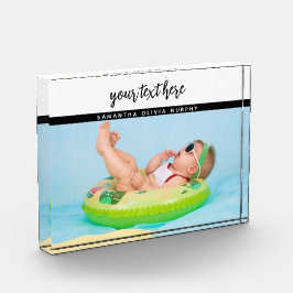 フォトパーソナライズされたベビーラブ&ネームメモリーズ フォトブロック