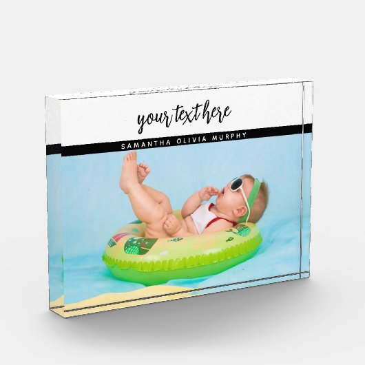 フォトパーソナライズされたベビーラブ&ネームメモリーズ フォトブロック (左)