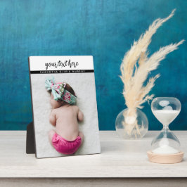 フォトパーソナライズされたベビーラブ&ネームメモリーズ フォトプラーク