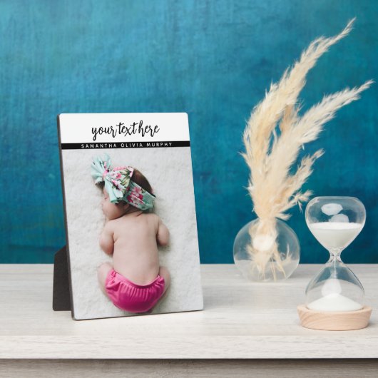 フォトパーソナライズされたベビーラブ&ネームメモリーズ フォトプラーク (側面)