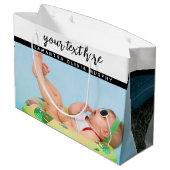 フォトパーソナライズされたベビーラブ&ネームメモリーズ ラージペーパーバッグ (裏面アングル)