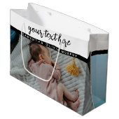 フォトパーソナライズされたベビーラブ&ネームメモリーズ ラージペーパーバッグ (正面アングル)