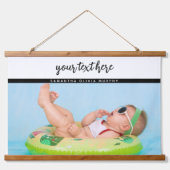 フォトパーソナライズされたベビーラブ&ネームメモリーズ 吊り下げ型タペストリー (正面)