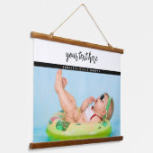 フォトパーソナライズされたベビーラブ&ネームメモリーズ 吊り下げ型タペストリー (傾斜あり)